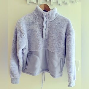 Champion Fuffly Oversized Sweatshirt Lavender, drawstring bottom for nice fit!